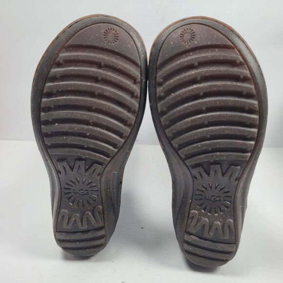 UGG Women’s Rosen Black Leather Tall Zip Up Boots S/N1008210 US Size 6 - Picture 11 of 12